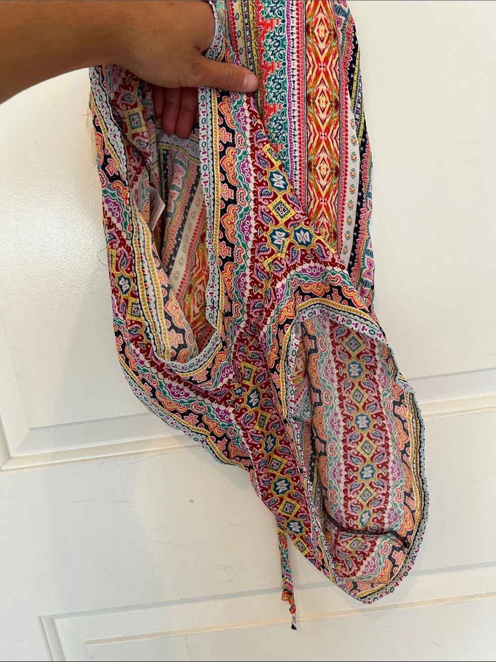 Vibrant Multicolor Halter Romper with Boho Print